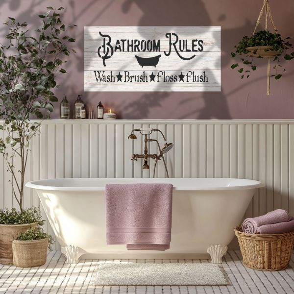 bath tub stencil