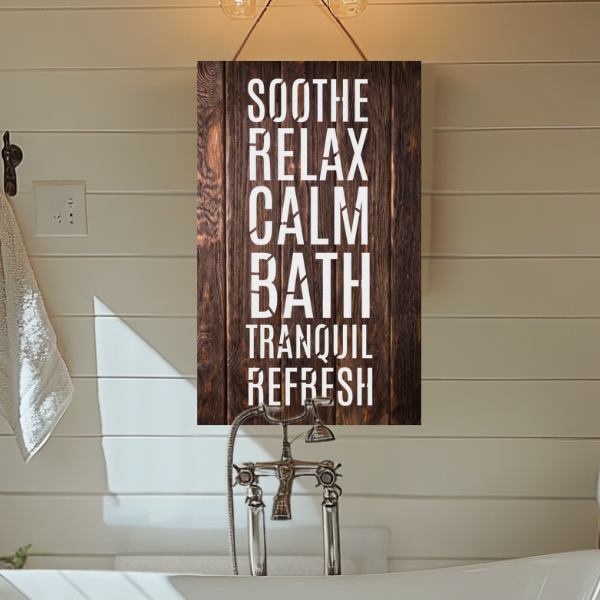 bathroom decor stencil