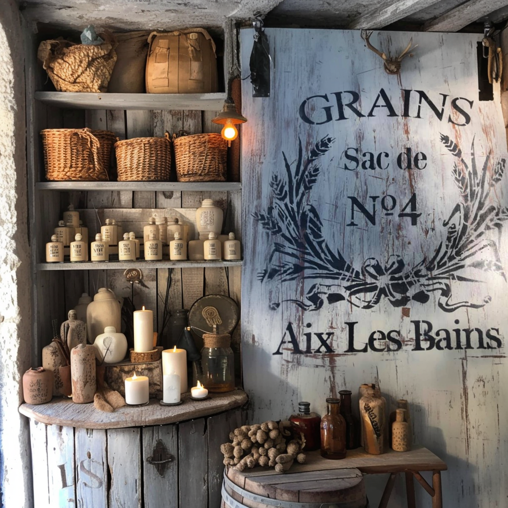 french grain sach stencil