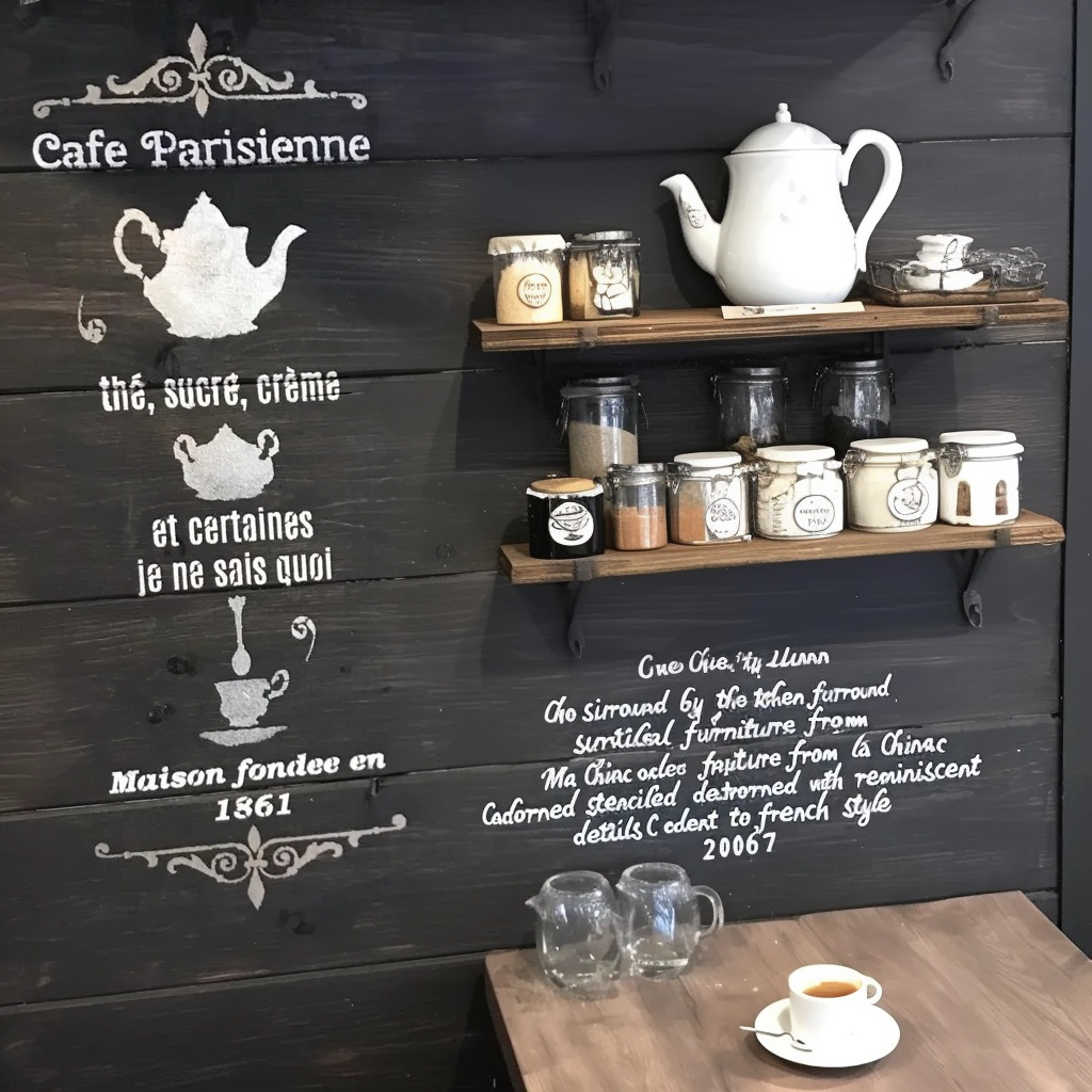 tea sugar cream stencil