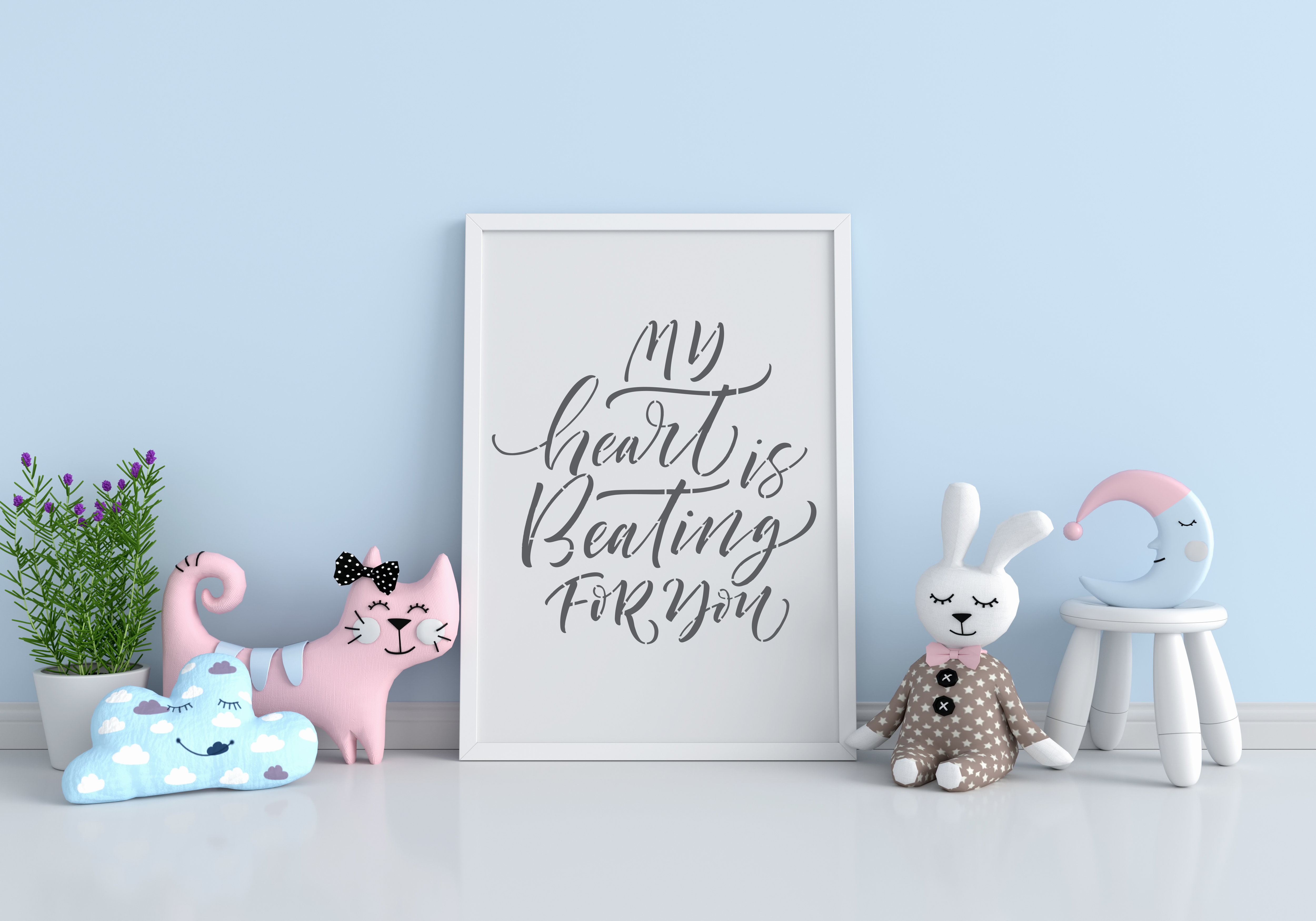 my heart is beating for you stencil