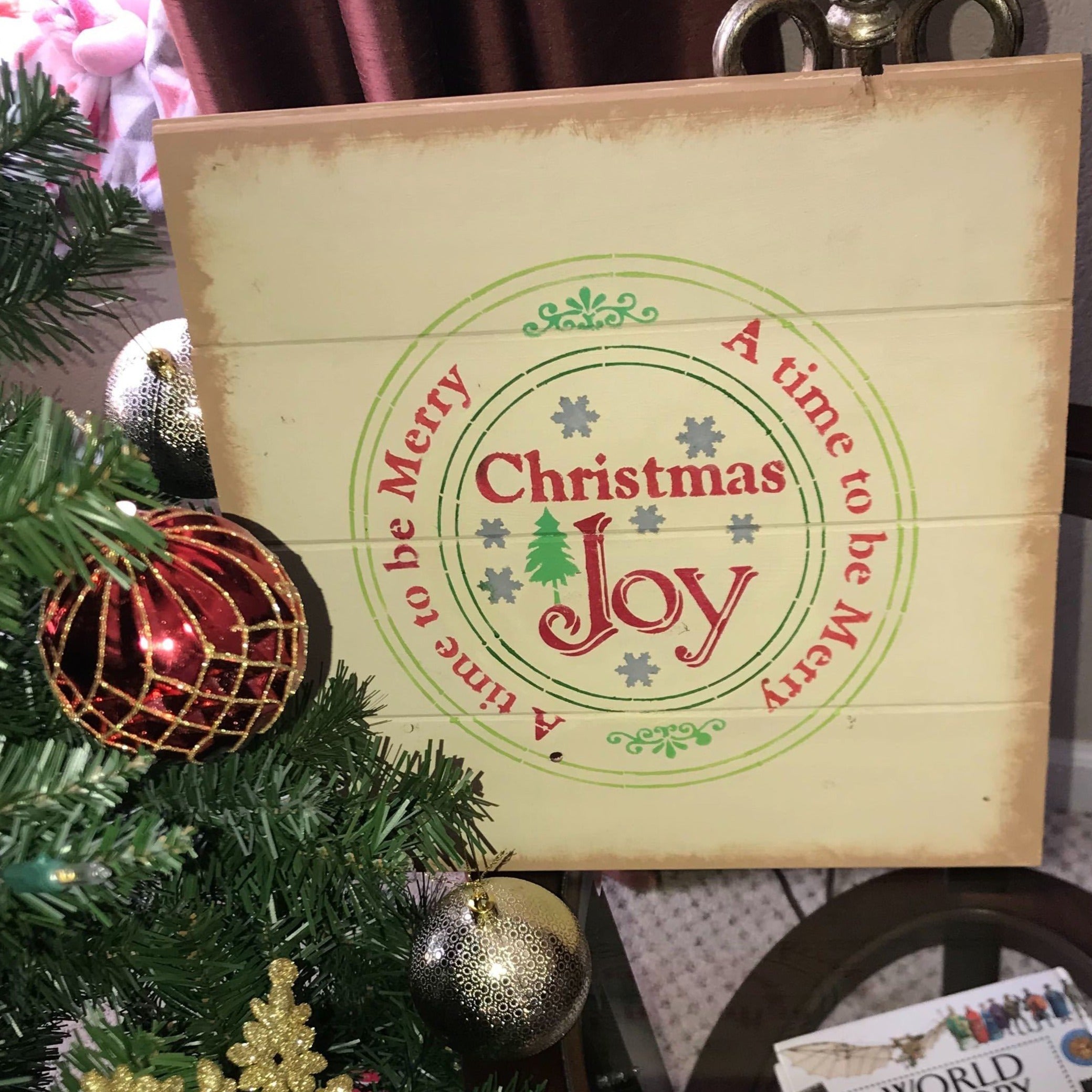 christmas joy stencil