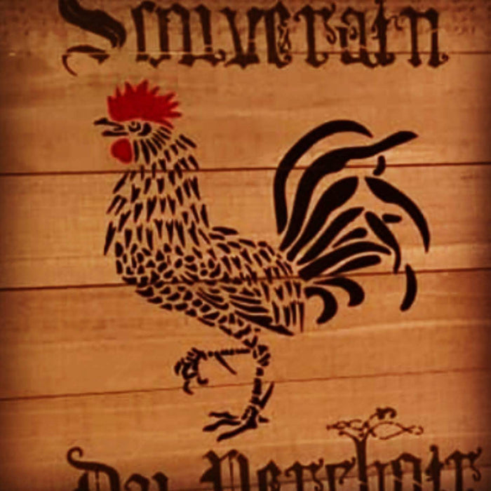 french rooster stencil
