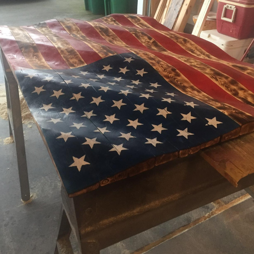 Reusable Pallet Flag Patriotic Stars