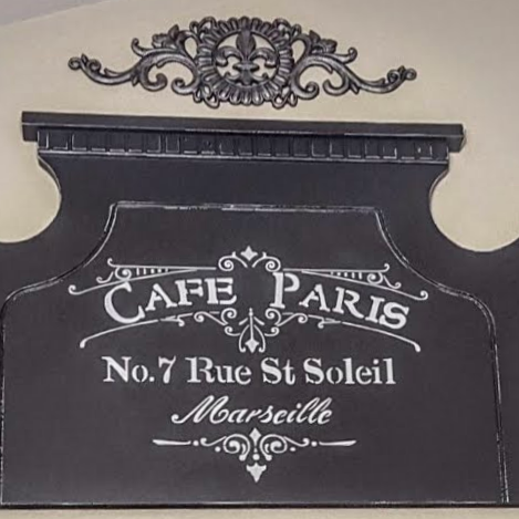 french cafe stencil