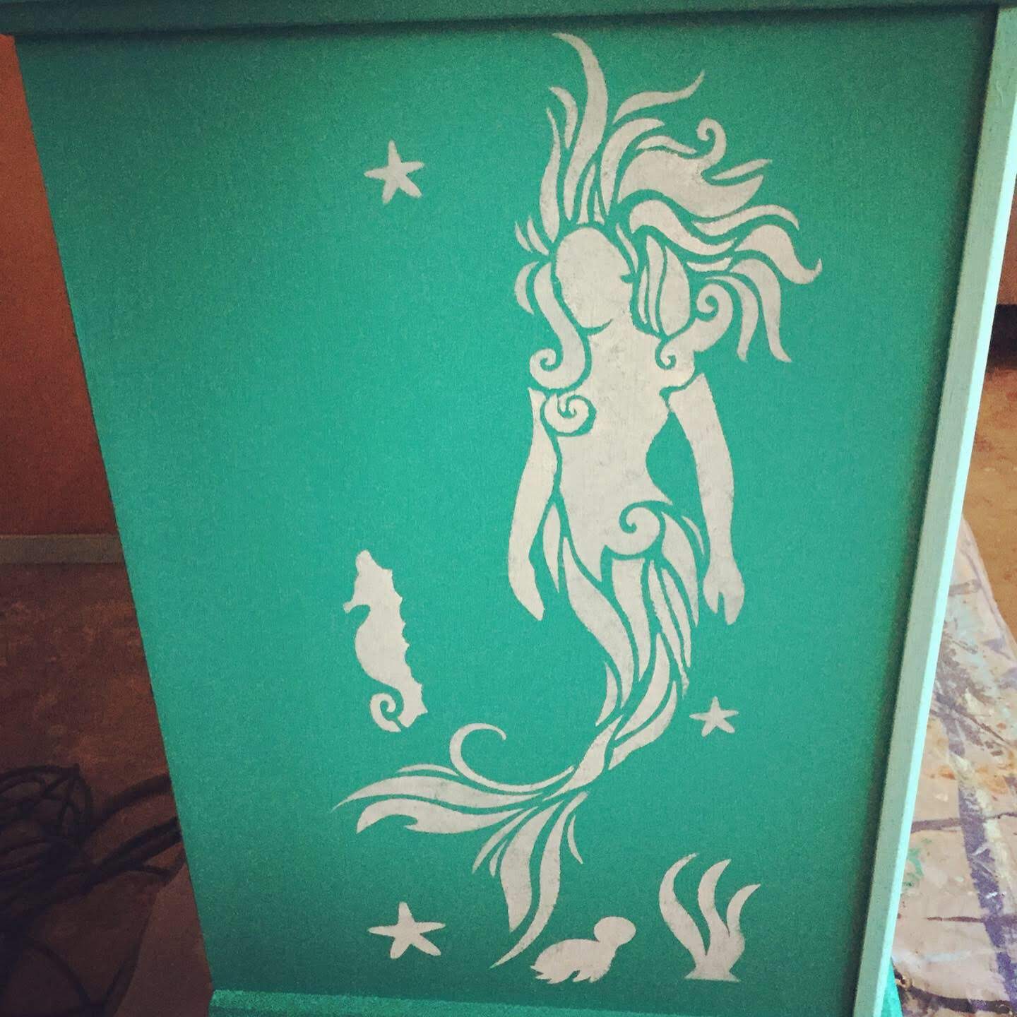 mermaid stencil