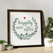 happily ever after stencil with leaf wreath