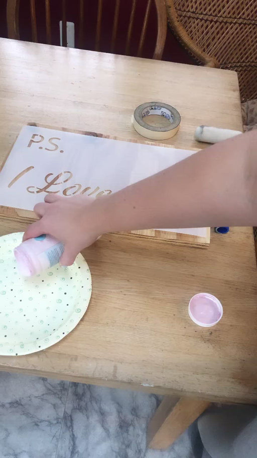 DIY love stencil tutorial video