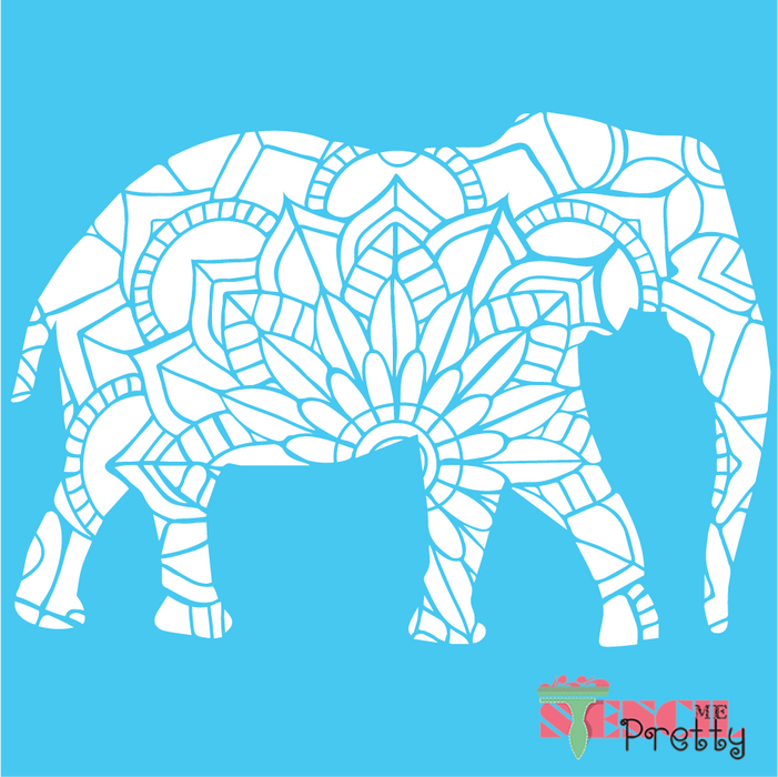 ornate elephant stencil