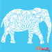 ornate elephant stencil