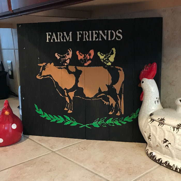 farm friends stencil