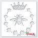 royal french bee stencil