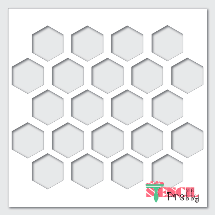 Honeycomb Stencil Geometric Hexagon Pattern Continuous Template — Stencil Me Pretty Honeycomb Stencil Geometric Hexagon Pattern Continuous Template — Stencil Me Pretty