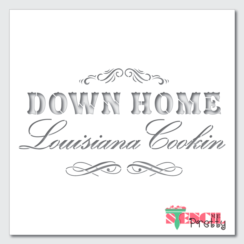 Louisiana cookin' stencil