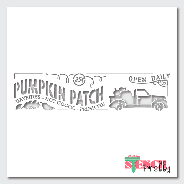 pumpkin truck stencil