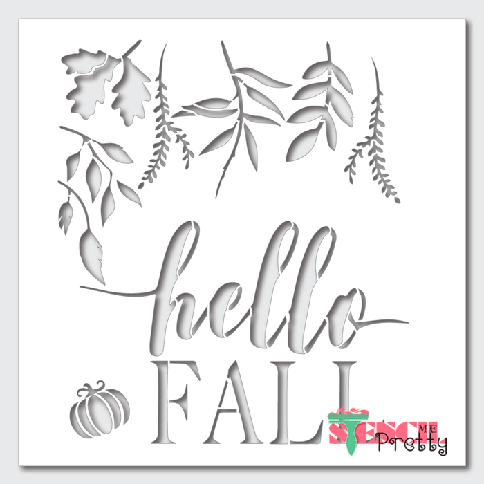 Hello Fall Stencil Autumn Leaves Template Country Style — Stencil Me Pretty hello-fall-stencil-autumn-leaves-template-country-style-stencil-me-pretty