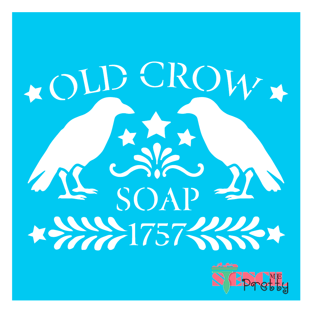 Old Crow Soap Stencil Primitive Americana Decor — Stencil Me Pretty