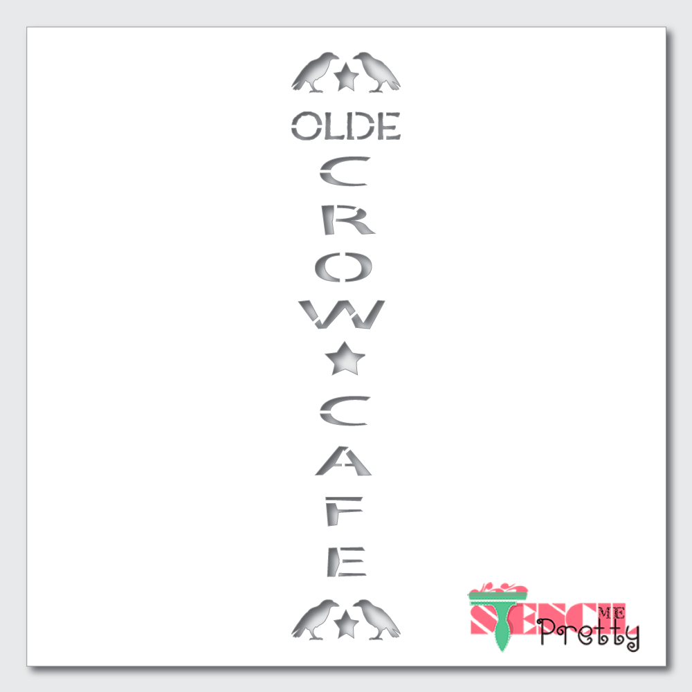old crow cafe stencil