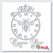 queen bee clock stencil