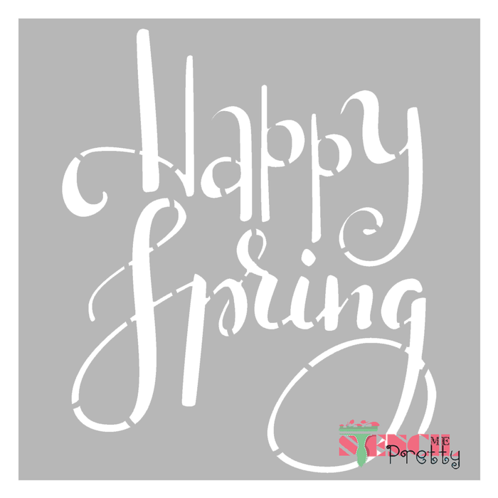 Happy Spring - Typography Art
