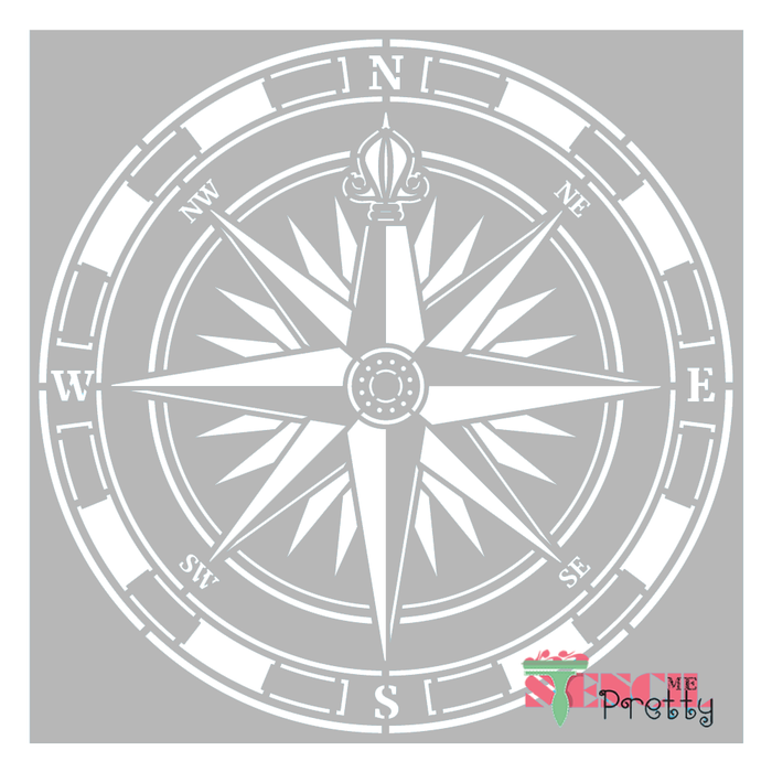 italian nautical compass stencil