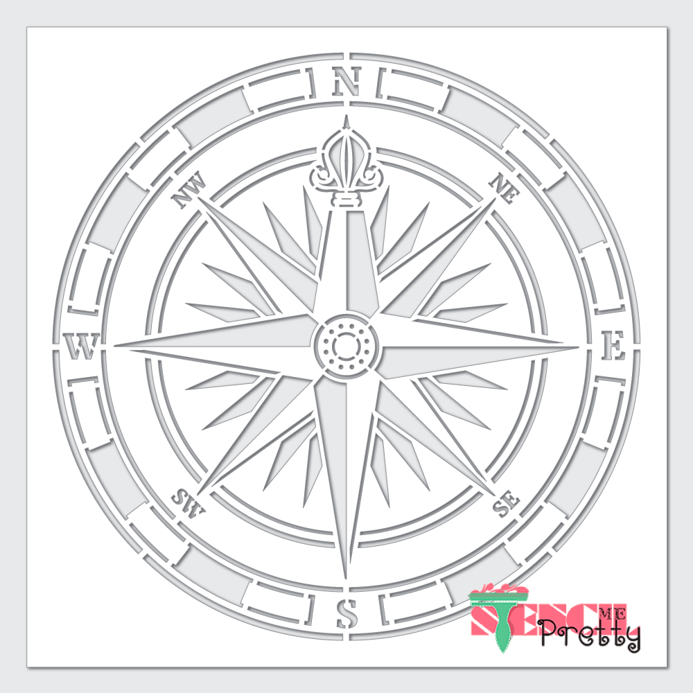 compass nautical stencil