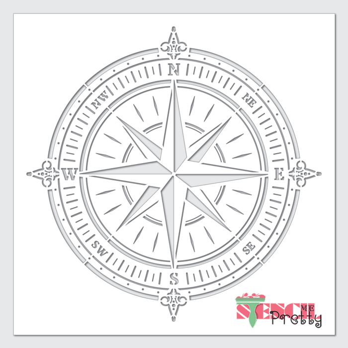 compass nautical stencil