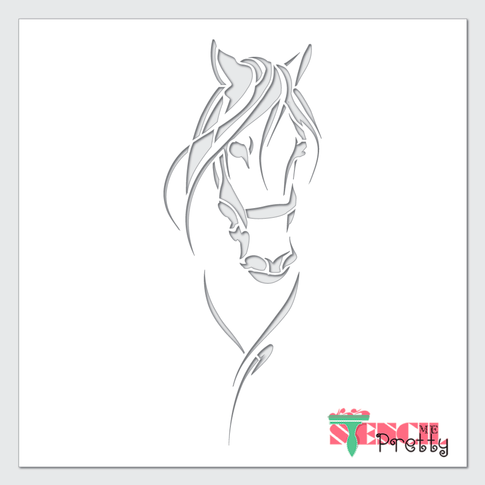 italian art stencil horse