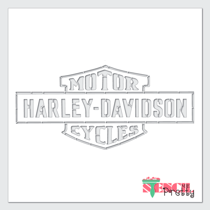 Harley Davidson Stencil Long Bar and Shield — Stencil Me Pretty harley-davidson-stencil-long-bar-and-shield-stencil-me-pretty