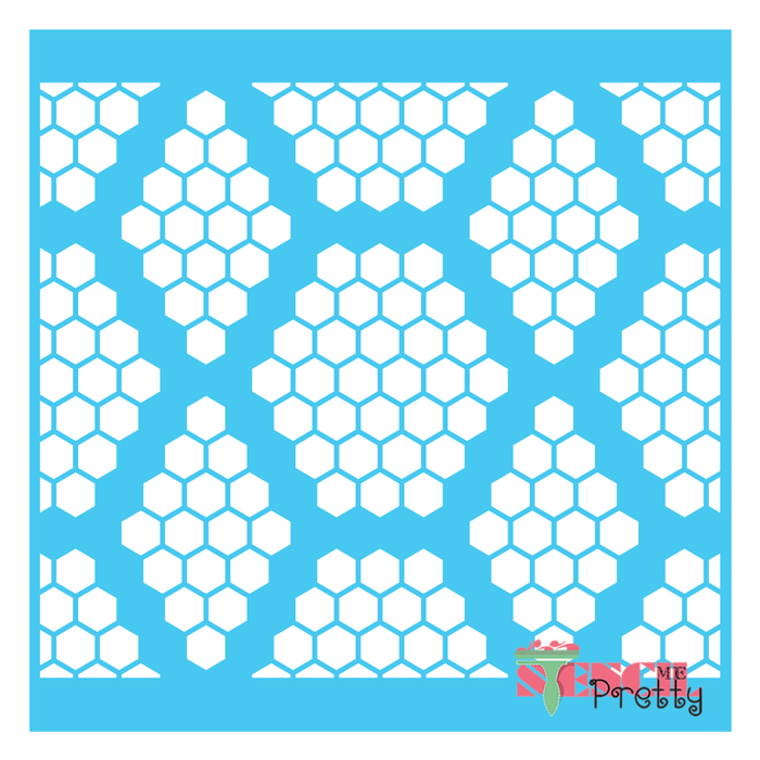 Honeycomb Stencil Geometric Hexagon Pattern Continuous Template