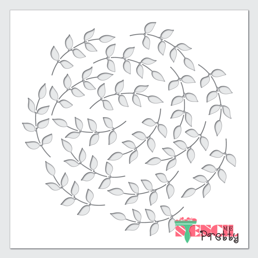 leaves stencil
