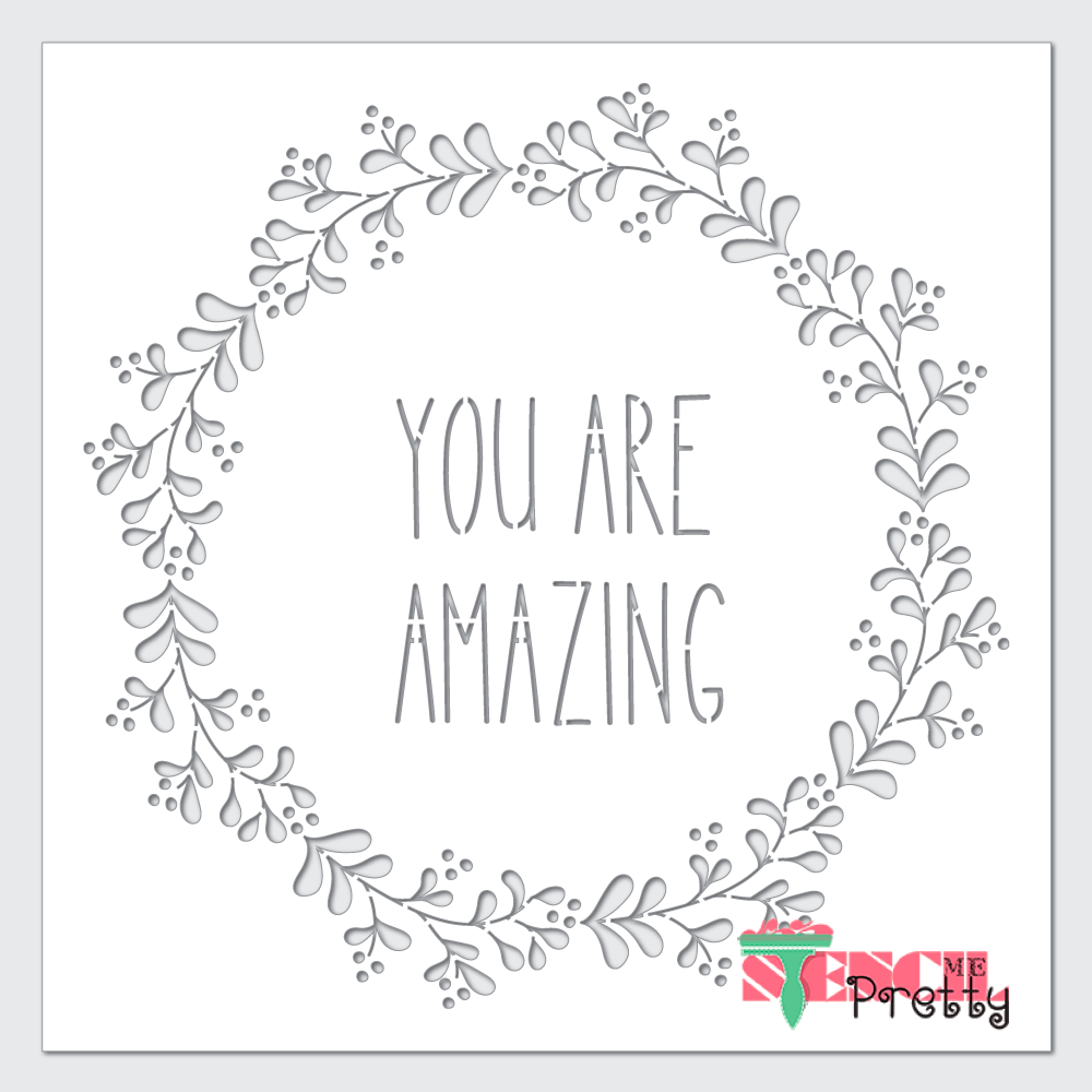 christmas wreath stencil