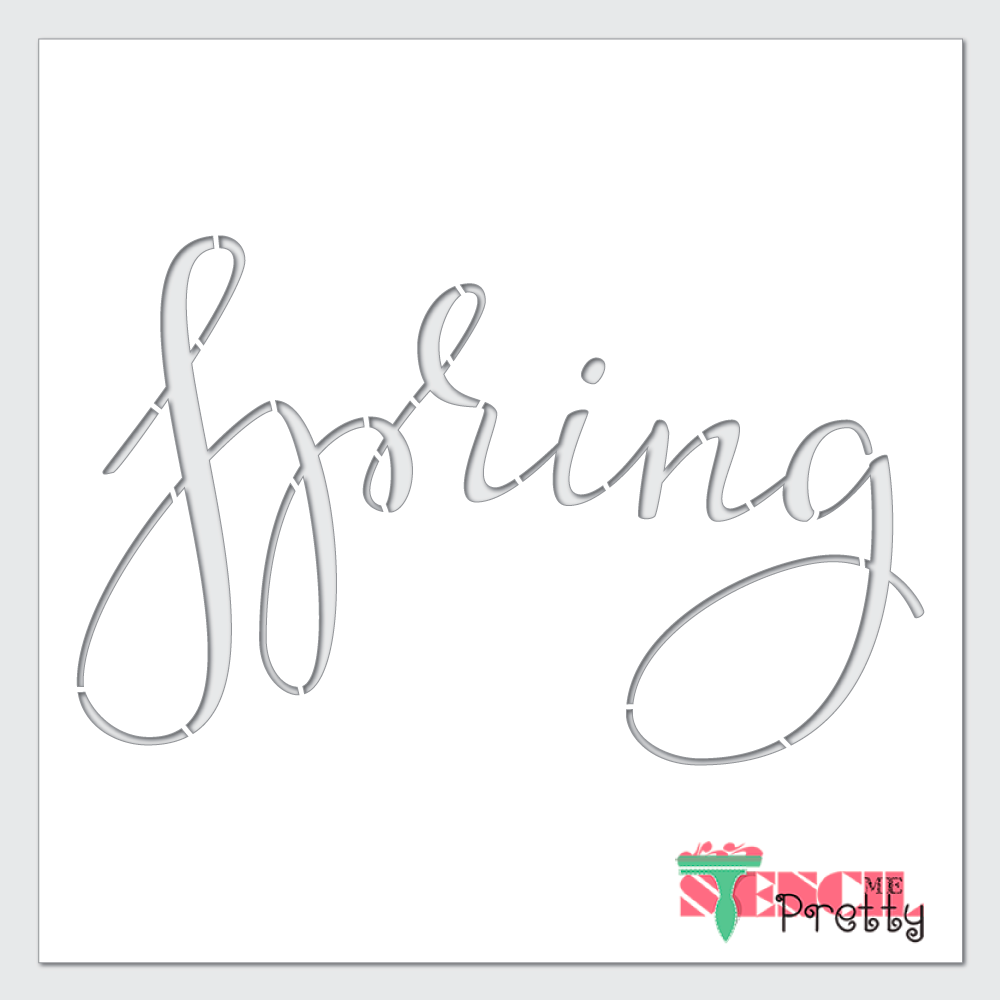 spring calligraphy stencil