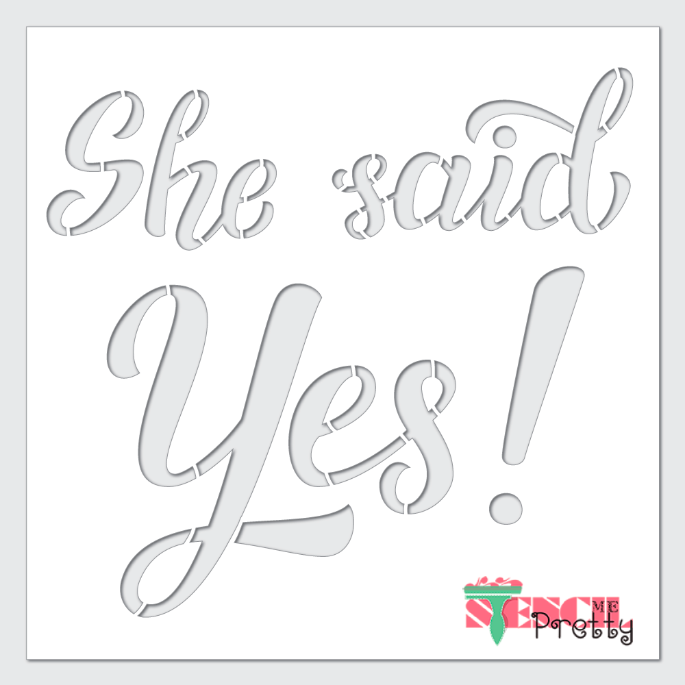 wedding day sign stencil