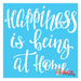 happiness is being at home stencil