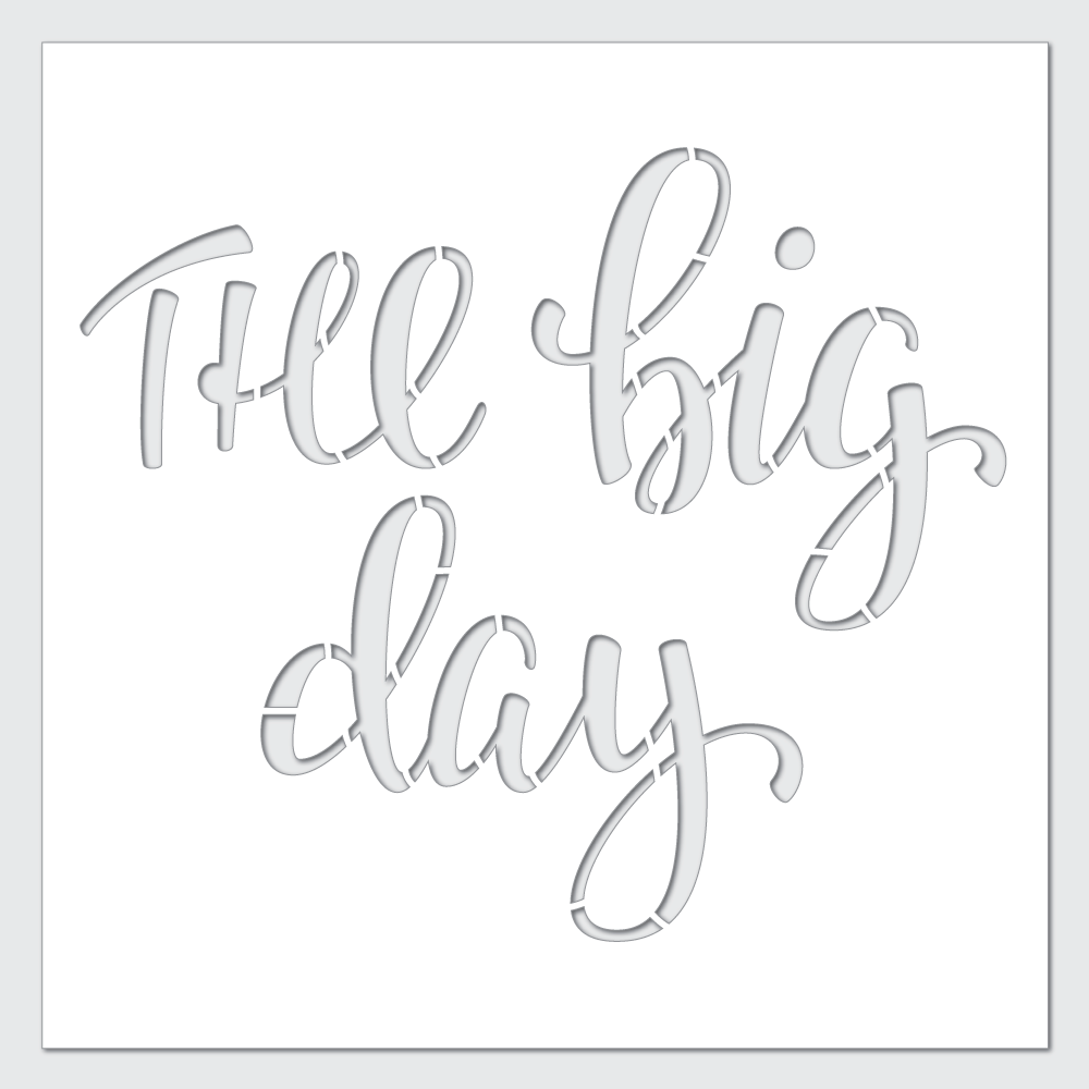 wedding day stencil
