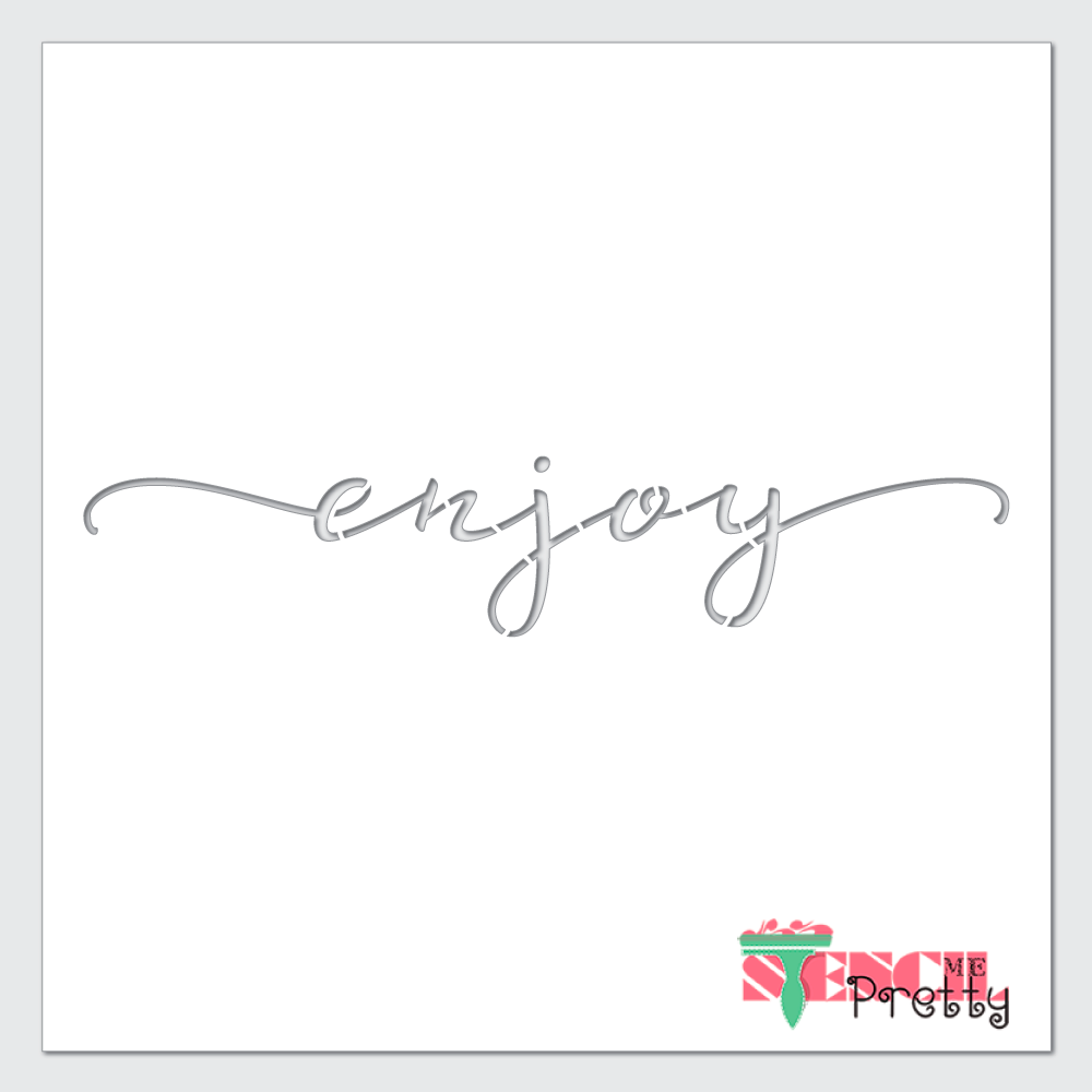 enjoy calligraphy stencil