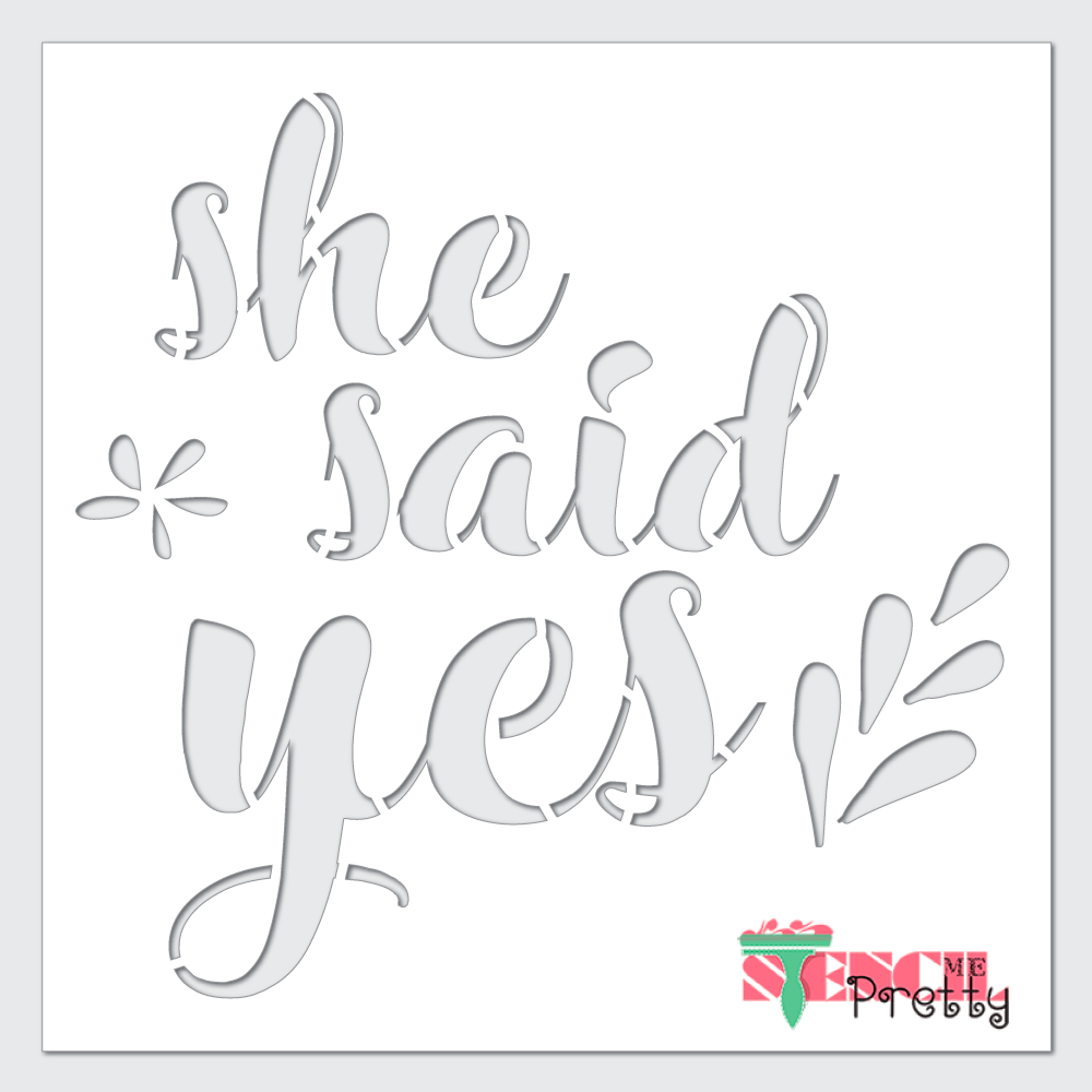 wedding day decor stencil