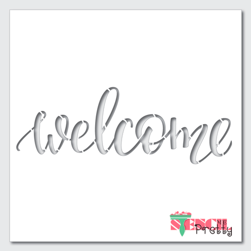 welcome sign stencil