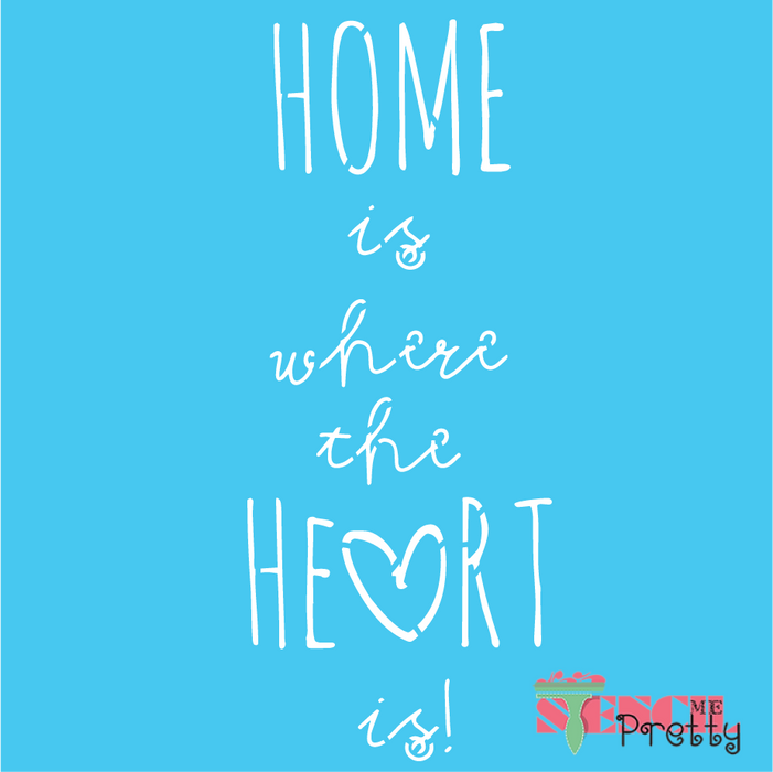 home is where the heart is stencil
