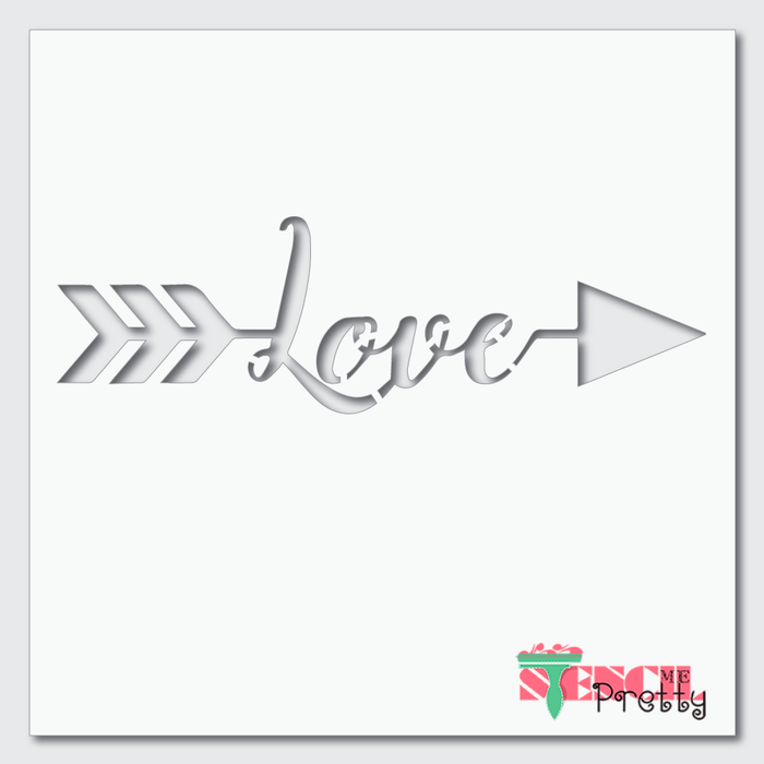 love arrow stencil