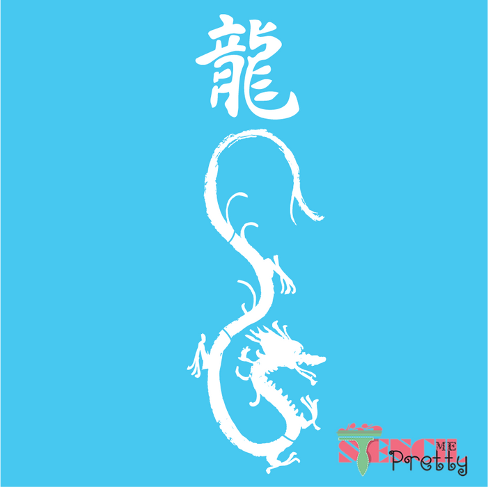 chinese dragon stencil