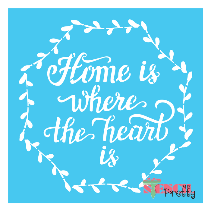 home is where the heart is stencil