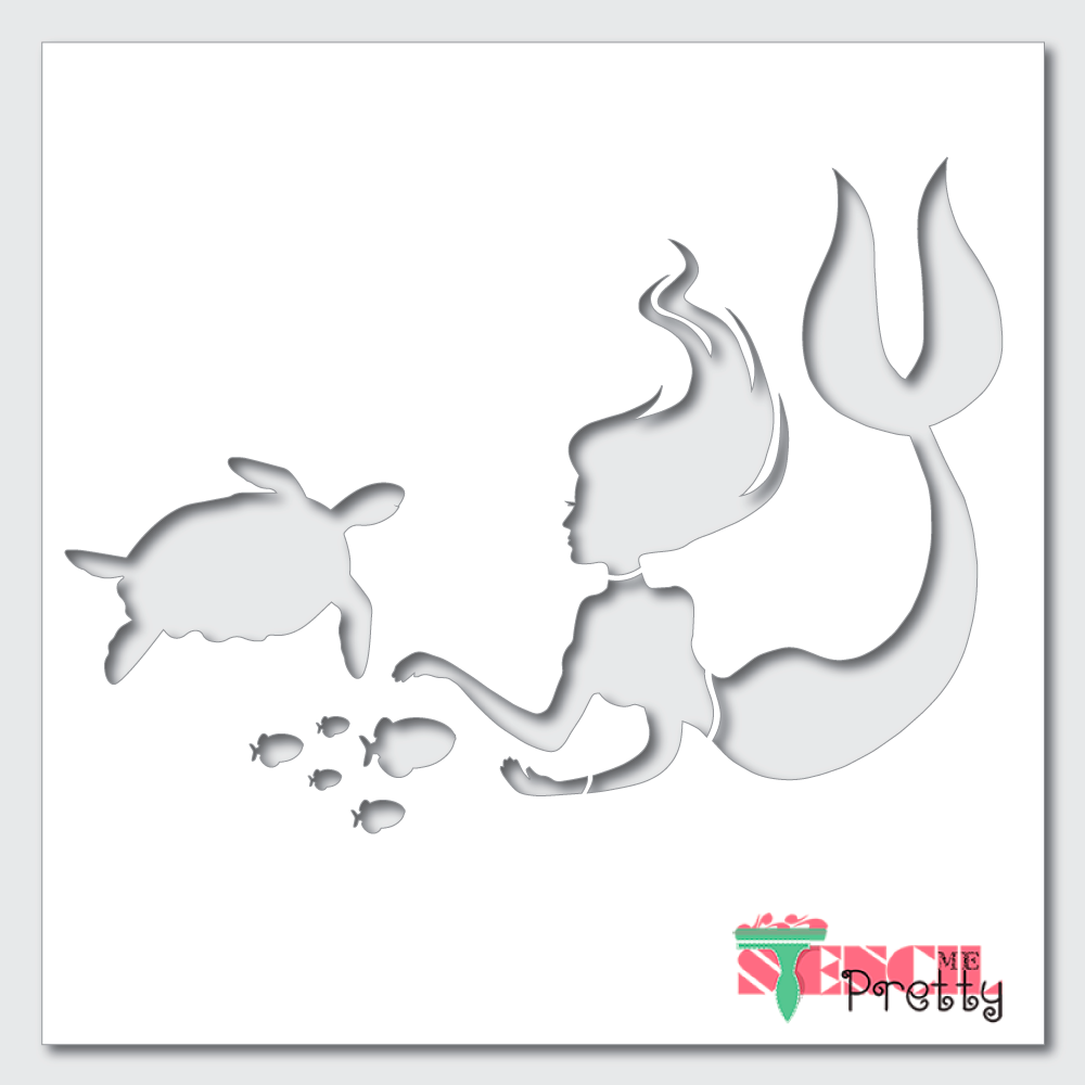 mermaid stencil