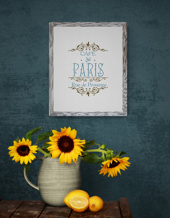 Cafe De Paris Elegant Furniture & Wall Sign