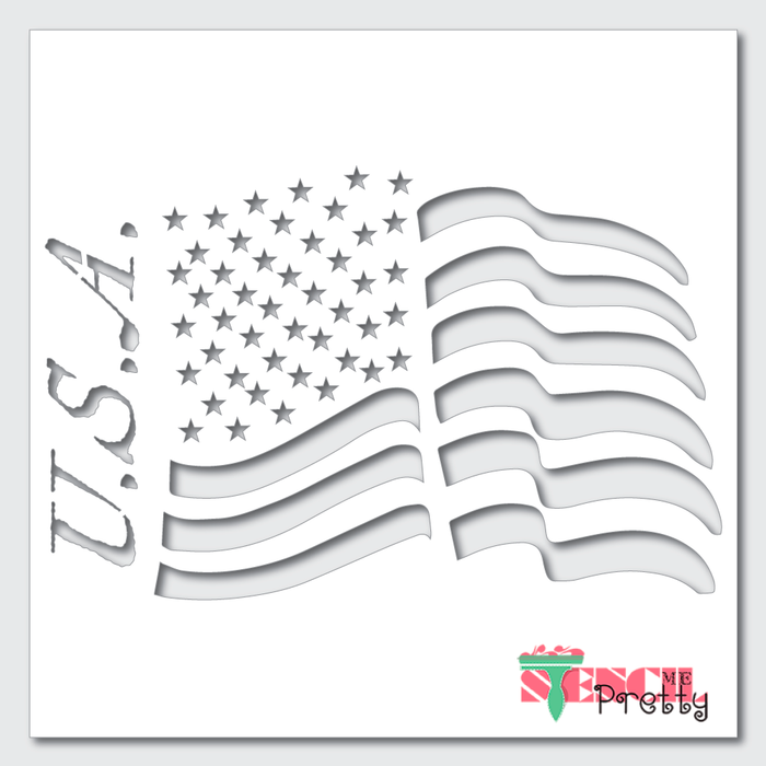 american flag stencil