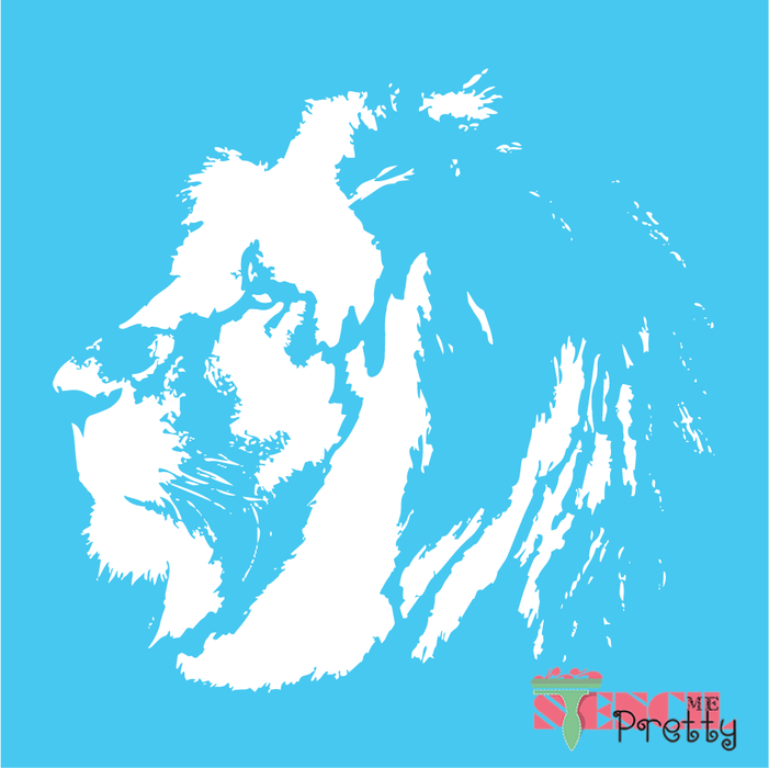 lion head stencil