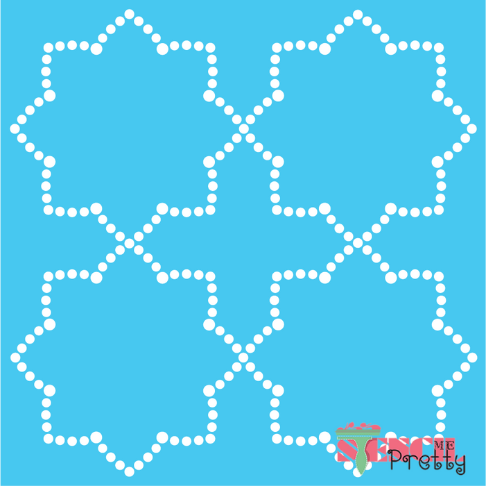 Moroccan Polkadot Star Tile Allover Pattern