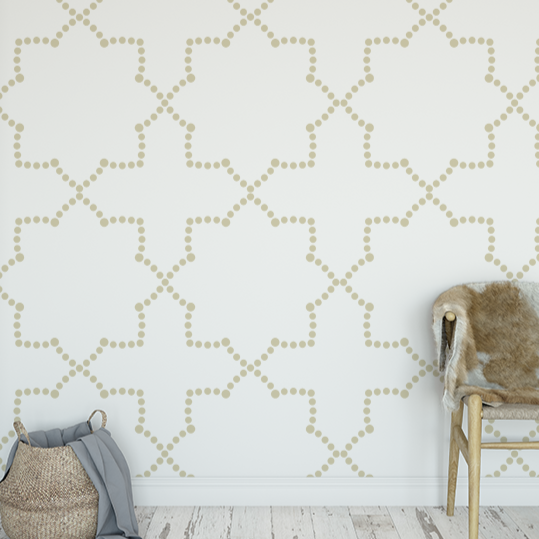 moroccan flower tile stencil