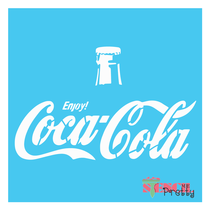 enjoy coca cola stencil